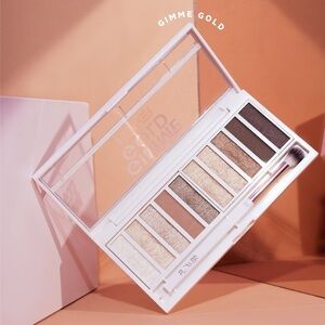 FLOWER Beauty 10 Shade Shimmer & Shade Eyeshadow Palette - Gimme Gold New Sealed
